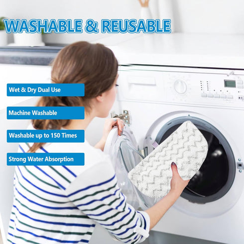 4 Pack Steam Mop Pads Replacement for Bissell Powerfresh Steam Mop 1940 1440 1544 1806 2075 Series, Model 5938 19402 19404 19408 19409 1940A 1940F...