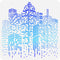 FINGERINSPIRE City Buildings Stencil 11.8x11.8inch Plastic PET Painting Stencil Large Square Stencil Morden Buildings Template Reusable Washable S...