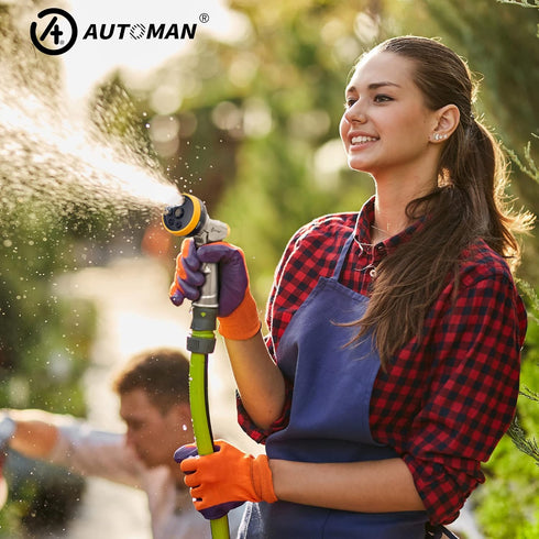 AUTOMAN Garden Nozzle Sprayer, High Pressure Spray Nozzle, 100% Metal Water Hose Nozzle, 7 Patterns Watering Nozzle, Heavy Duty Sprayer Garden Noz...