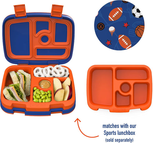 Bentgo® Kids Prints Tray with Transparent Cover - Reusable, BPA-Free, 5-Compartment Meal Prep Container with Built-In Portion Control for Healthy ...
