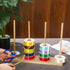 Threehoney Wooden Ribbon Rack Storage Ribbon Organizer Spool Holder Washi Tape Organizer Wire Spool Stand Holder for Sewing Craft Mesh Wreath Croc...