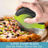 Green Pizza Cutter Wheel with Protective Blade Cover, improved, Super Sharp, Easy To Use and Clean, Slicer, Ergonomic Rubberized Grip, heavy dutty...