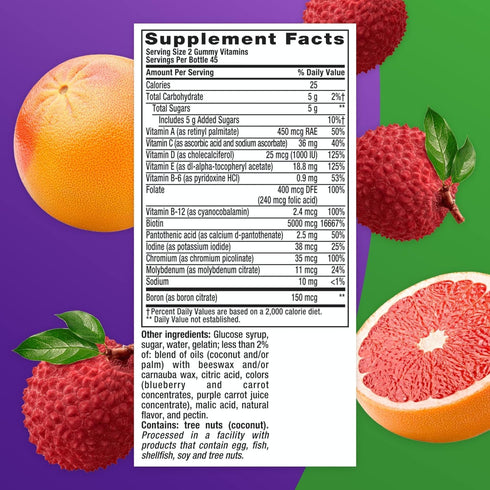 Vitafusion Multi+ Immune Support* – 2-in-1 Benefits & Flavors – Adult Gummy Vitamins with Vitamin C, Zinc, Daily Multivitamins, 90 Count...