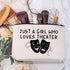 Theater Gifts Theater Actor Makeup Bag Drama Theater Lover Gift Drama Teacher Gift Who Loves Theater Travel Zipper Cosmetic Bag (Loves Theater bag...