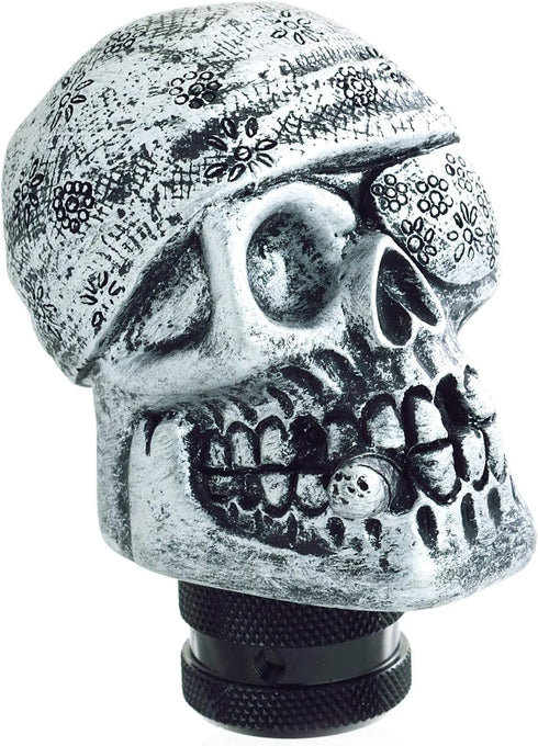 Lunsom Pirate Skull Stick Gear Knob, Stick Shifter Handle One-Eyed Style Transmission Head Shifter Lever Handle Fit Most Automatic Manual Vehicle ...