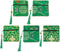 5PCS Jewelry Silk Purse Pouch, Chinese Silk Style Zipper Brocade Embroidered Bag for Women Coin Wallet (Green)...