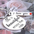 Sweet 16 keychain Gifts for Girls Daughter Son from Dad Mum Life is Beautiful Enjoy the Ride 16th Birthday Gift for Teens Boys Jesus Baptism Keyri...