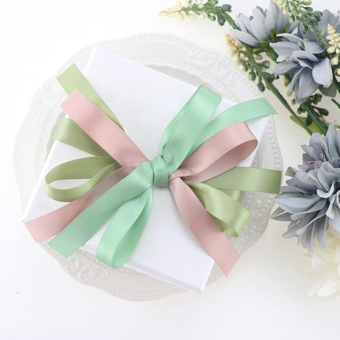 Sage Green Ribbon 5/8 Inch Sage Satin Ribbon Wedding Ribbon for Gift Wrapping Hair Ribbon Gift Ribbon Silky Ribbon for Crafts Christmas Decoration...