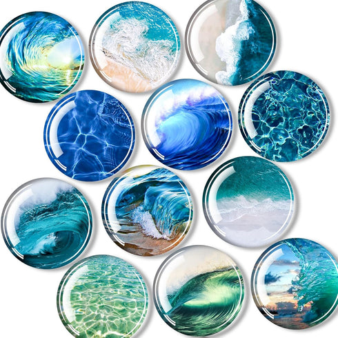 DARUITE 12Pcs Glass Fridge Magnets Refrigerator Magnets for Crafts Strong Magnets for Adults Small Magnets for Fridge Cute Magnets for Whiteboard ...