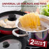 Modern Innovations Universal Lids (Set of 2) Fits 7 to 12-Inch Cookware, Silicone Replacement Pan Lid, Glass Top Covers for Skillets, Pots, Frying...