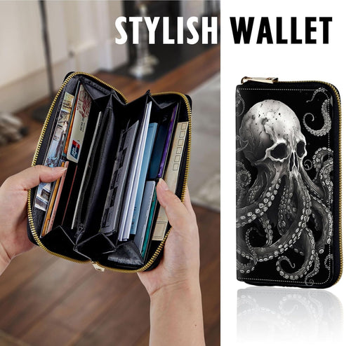 Women Wallets Large Capacity Clutch Purse for Men Women Ladies Slim Purse Credit Card Holder, RFID Blocking Wristlet Cell Phone Wallet for Men Wom...