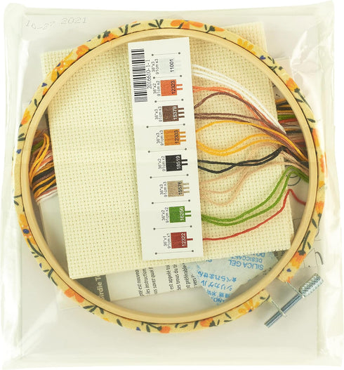 Dimensions Birdie Teacup Counted Cross Stitch Kit for Beginners, 6" Diameter, Multicolor 5 Piece...