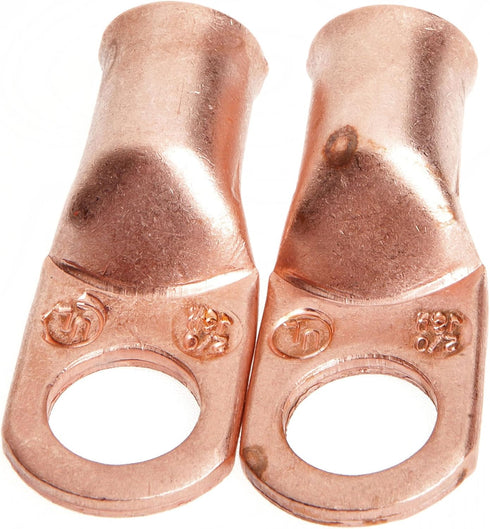 Forney 60099 Copper Cable Lugs, Number 2/0 Cable with 1/2-Inch Stud Size, 2-Pack...