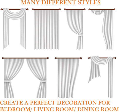 Elegant Comfort Luxury Sheer Curtains, Window Treatment Curtain Panels with Rod Pocket for Kitchen, Bedroom and Living Room (40 x 84-inches Long, ...