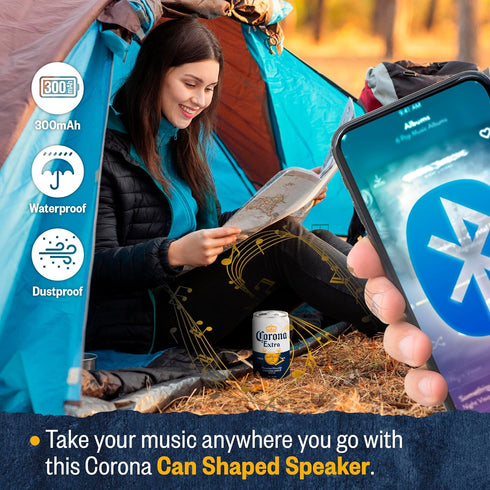 Corona Can Beer Bluetooth Can Shaped Speaker Bluetooth Bottle Speaker Portable Wireless Speaker Portable Travel Stereo Speaker for Outdoor and Ind...