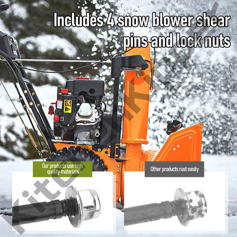 ASP2400D 2-Stage Snow Blower Shear Pin Set for EGO 24 in Self-Propelled 2-Stage Snow Blower with Peak Power - Includes 4 Snow Blower Shear Pins an...