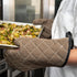 San Jamar 800FG13 BestGuard Commercial Heat Protection Up To 450° F Oven Mitts (Pair), 13" Length, Tan...