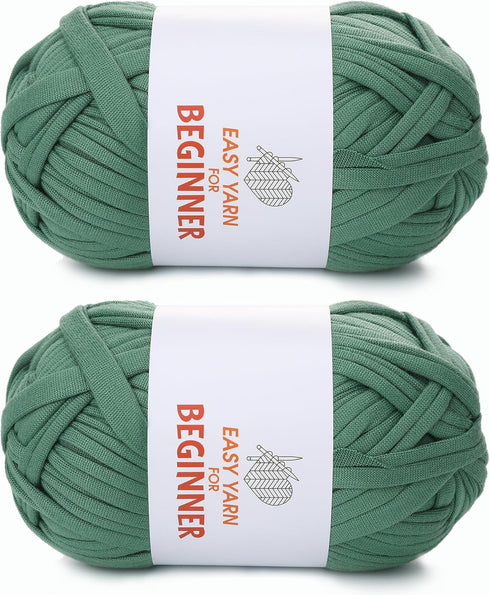 T-Shirt Yarn for Croheting Knitting - Tshirt Yarn for Slippers Storage Baskets Projects Bags Blanket Cushions, T shirt yarn 100g×2 (3.5oz×2), DIY ...