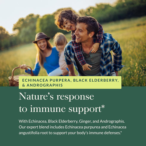 Gaia Herbs Quick Defense - Fast-Acting Immune Support Supplement for Use at Onset of Symptoms - with Echinacea, Black Elderberry, Ginger & Androgr...
