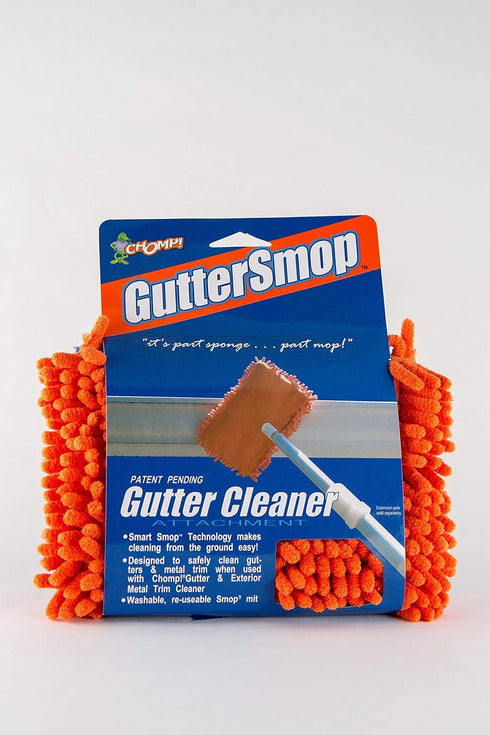 Chomp! Microfiber Gutter Cleaner Tool: Ultimate Gutter Cleaning Smop for All Types of Rain Gutters, Siding and Metal Trim - Instantly Clean Black ...