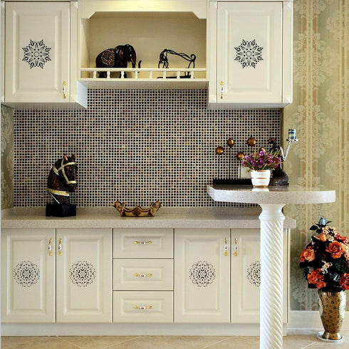 Woohome 18 PCS Reusable Stencils Painting Drawing Mandala, 9 PCS 12 x 12 Inch Painting Template and 9 PCS 6 x 6 Inch Painting Stencils for DIY Roc...