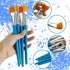 10 Pieces 3/4 Inch Flat Paint Brushes, Watercolor Paint Brush for Acrylic Painting, Synthetic Nylon Paint Brushes with Wooden Handle, Artist Craft...