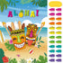 WERNNSAI Pin The Feather on The Tiki Party Games - Hawaiian Luau Party Supplies for Kids Boys 21’’ x 28’’ Aloha Poster with 24 Pcs Stickers for Ba...