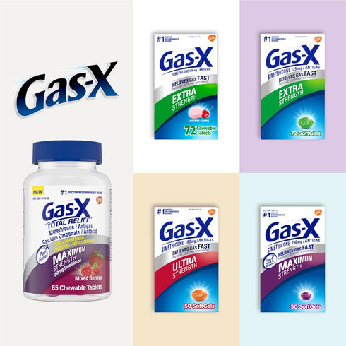 Gas-X Ultra Strength Gas Relief Softgels with Simethicone 180 mg for Bloating Relief - 50 Count...