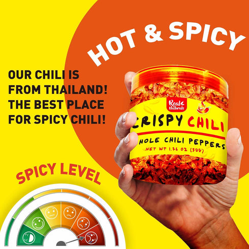 Chili Crisp (whole chili pepper) chilli crisp oil "without the oil" by Real Naturals for ramen toppings, salads, sushi extra umami. Secret crunchy...