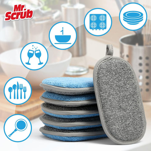Sponges Kitchen Dish Sponge for Washing Dishes Cleaning Kitchen, All-Purpose, 6 Pack, Non Scratch, Rough Scrubbers Side for Non-Stick Cookware, So...