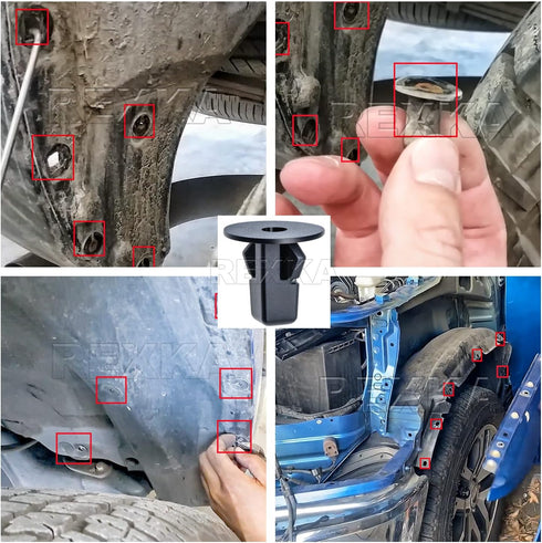 Rexka 40pcs Fender Liner Wheelhouse Liner Mud Guard Nylon Screw Grommet Nut Retainer Compatible with Toyota Lexus 90189-06013 Camry Corolla Highla...
