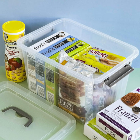 Bringer 6-Pack Clear Plastic Latching Storage Box, Plastic Box, 10 L...