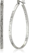 Lucky Brand Womens Textured Medium Oblong Hoops...