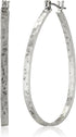 Lucky Brand Womens Textured Medium Oblong Hoops...