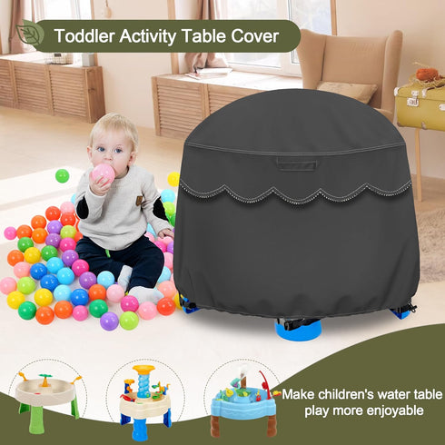 Kids Water Table Cover Fit Little Tikes Fish 'n Splash Water Table, Waterproof Dust Proof Outdoor Toys Cover-Cover only (Grey, S)...