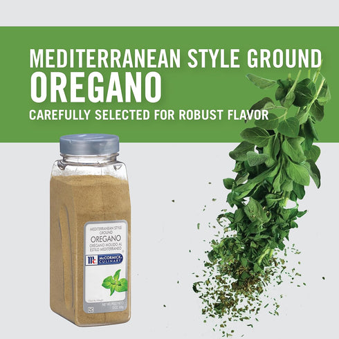 McCormick Culinary Mediterranean Style Ground Oregano, 13 oz - One 13 Ounce Container of Ground Oregano Spice, Use in Greek and Italian Cuisines f...