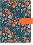 A5 Floral Personal Organiser,PU Leather Binder Notebook Cover,Refillable A5 Journal Folio Portfolio Cover, 6 Ring Binder Organizer with Magnetic B...