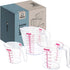 Chef Pomodoro 3-Piece Liquid Meausuring Cups Set - Ml and Oz Measuring Cup - Includes 1, 2 and 4 Cup, BPA-Free Plastic Measuring Cups for Liquids,...