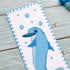 Dolphin Counted Cross Stitch Bookmark Kit for Adults - DIY Embroidery Book Marker Set with Paper Pattern, 16 Count Aida Canvas and Pre-Sorted Flos...