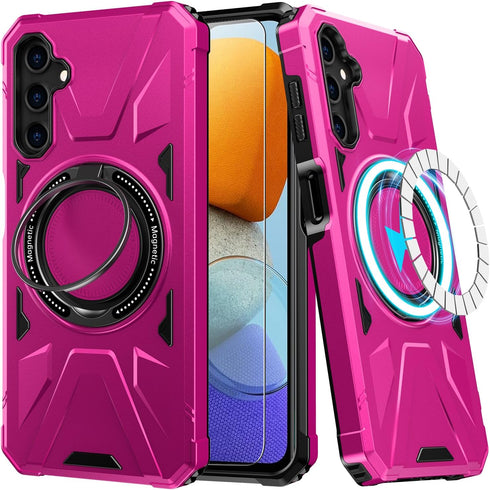 Goodon Designed for Samsung Galaxy A15 Case with Screen Protector - Features Built-in Magnetic Kickstand - Car Mount Holder Compatibility - Protec...