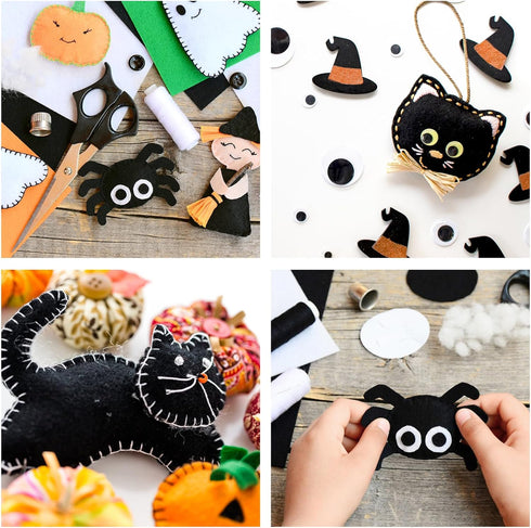 12 Pcs Black Felt Fabric for Crafts, 8 x 12 inch Black Felt Sheets 1 mm Thick, Acrylic Sheets Art and Craft Material, Soft Felt Sheets for Crafts,...