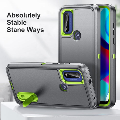 for Moto G Play 2023 Case for G Play 2023 Case with Kickstand Case 3-Layer Military Grade Protective Case Cover Silicone Shockproof for Motorola M...