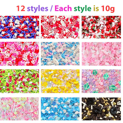 EHOPE 120G Fake Sprinkles Resin Sprinkles Fake Candy Sprinkles Clay Sprinkles Polymer Sprinkles Polymer Clay Slices for Nail Art DIY Crafts Cake P...