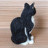 Cat Resin Outdoor Tree Sculpture Gift Garden Terrace Lawn Outdoor Cat Statue (Black)...