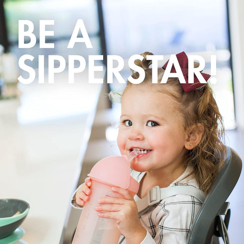 Boon Swig Toddler Silicone Straw Cup, 9 Ounces Pink...