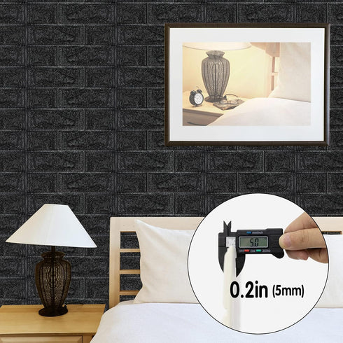 WAPANE 3D Brick Peel and Stick Wallpaper, 3D Wall Panels Self Adhesive, Removable Wallpaper Waterproof PE Foam Paintable,for Bedroom/Living Room/K...