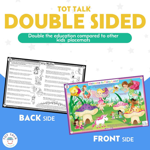 Tot Talk U.S. Presidents Educational Placemat for Kids – Double-Sided, Waterproof & Wipeable – Learn About Presidents, Political Parties, History,...