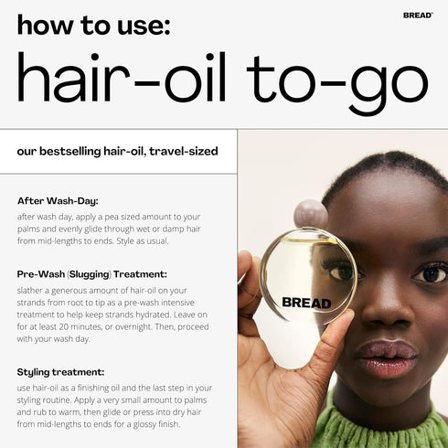Bread BEAUTY SUPPLY hair-oil: Everyday Gloss To-Go | For All Hair Types | Silicone Free, Colour Safe, Cruelty-Free | 1.69 fl. Oz....