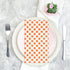 DYLIVeS Orange Gingham Napkins, Orange and White Checkered Guest Towel Plaid Party Napkins Disposable Paper Hand Towels for Luncheon, Dinner, Picn...