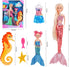 Princess Mermaid Dolls Playset, 12" Fashion Dress Doll with 4" Little Mermaid Seahorse Figurine and Accessories,Mermaid Toys Gifts for Girls Aged ...